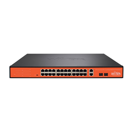 Witek Router Switch WITEK-0008N - WITEK Switch PoE 24 porte PoE RJ45 10/100Mbps 2 porte co